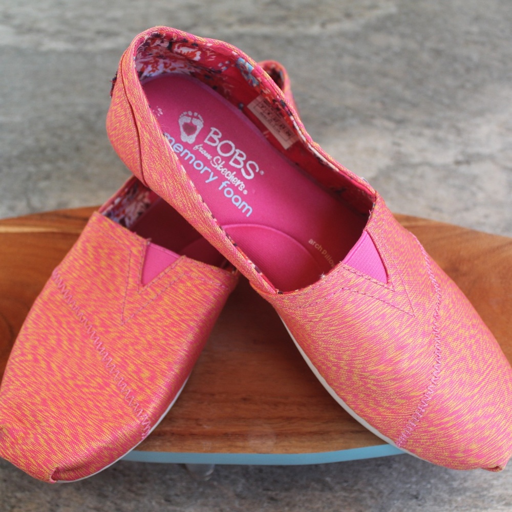 BOBS Sketchers Canvas Slip-ons with Memory Foam